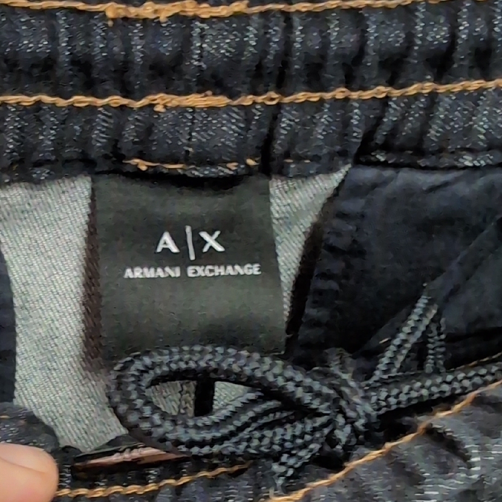 Armani Exchange Men's Dark Blue Cargo Joggers with Utility Pockets - Picture 2 of 6